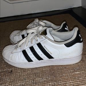 Black and white adidas.